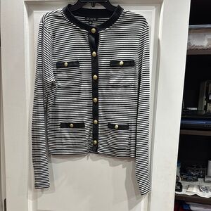 J. Crew Women's Striped top - Black and White